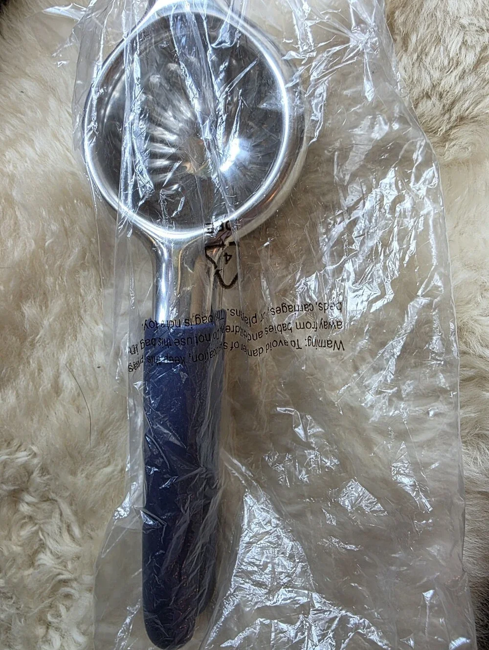 Zulay Kitchen Stainless Steel Lemon Squeezer, Blue Silicone Grips Heavy Duty NIB